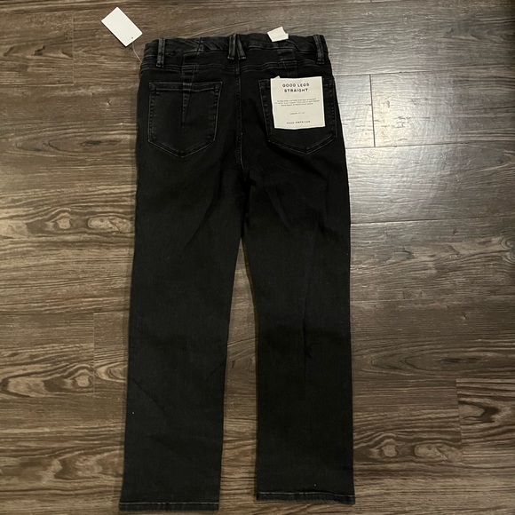 NWT Good American Black Good Legs Straight Jeans - Picture 3 of 5